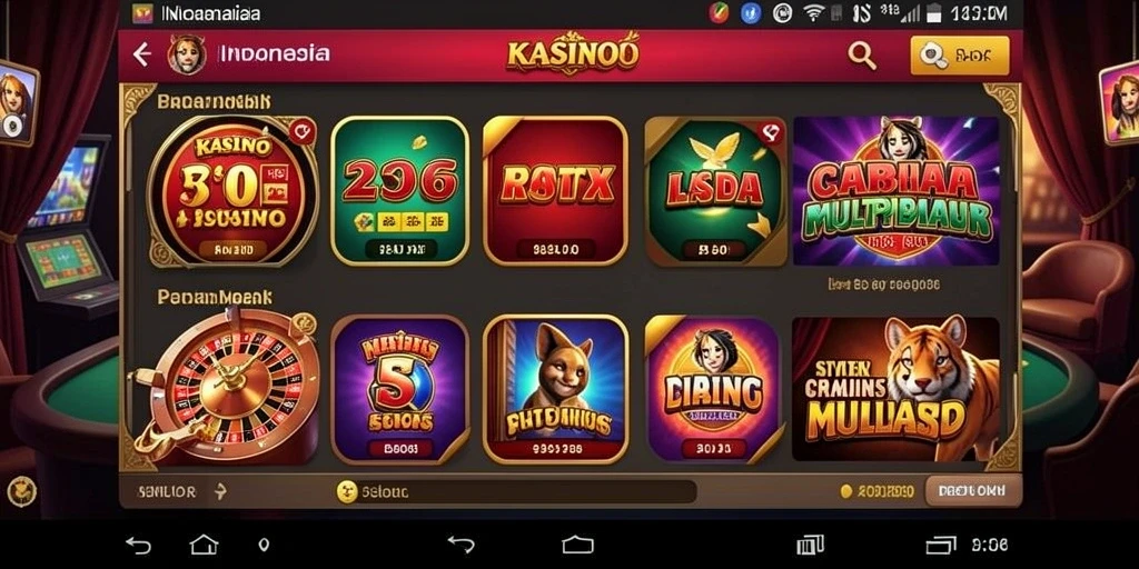 Layar utama aplikasi 7CONE dengan pilihan slot menarik.
