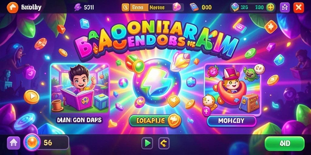 Tampilan awal permainan dengan opsi tema yang menarik.